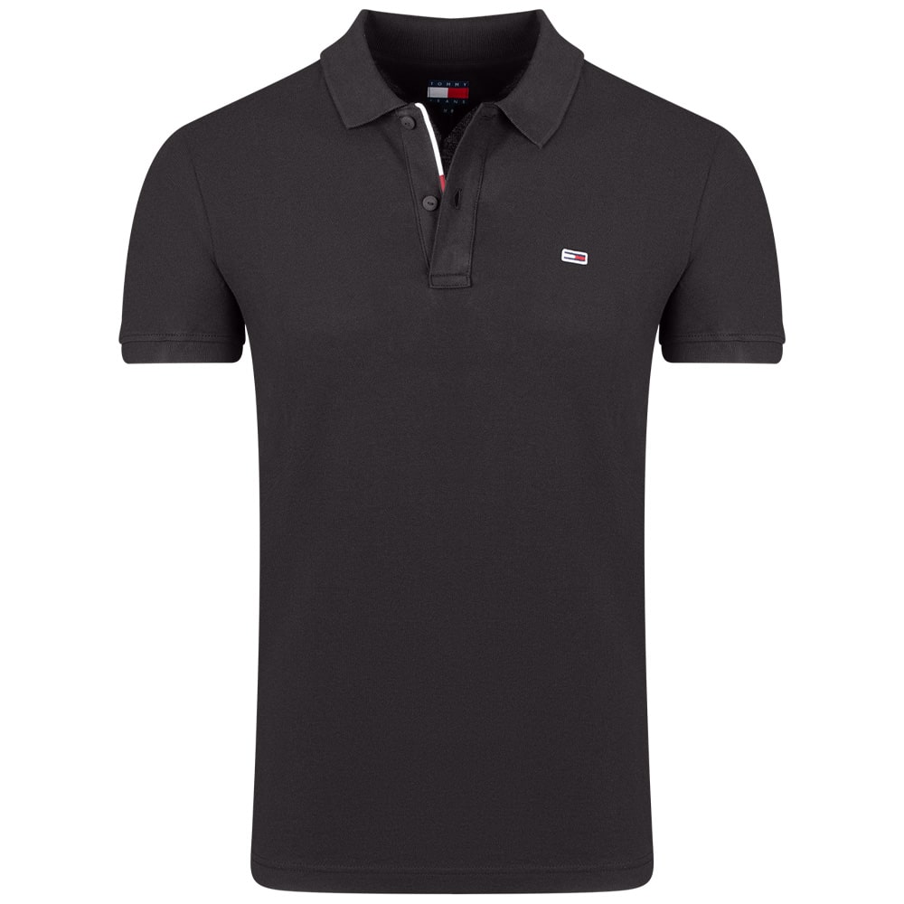 Tommy Jeans Μαύρο Κοντομάνικο polo - DM0DM20676