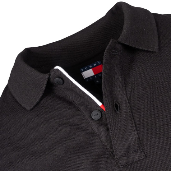 Tommy Jeans Μαύρο Κοντομάνικο polo - DM0DM20676
