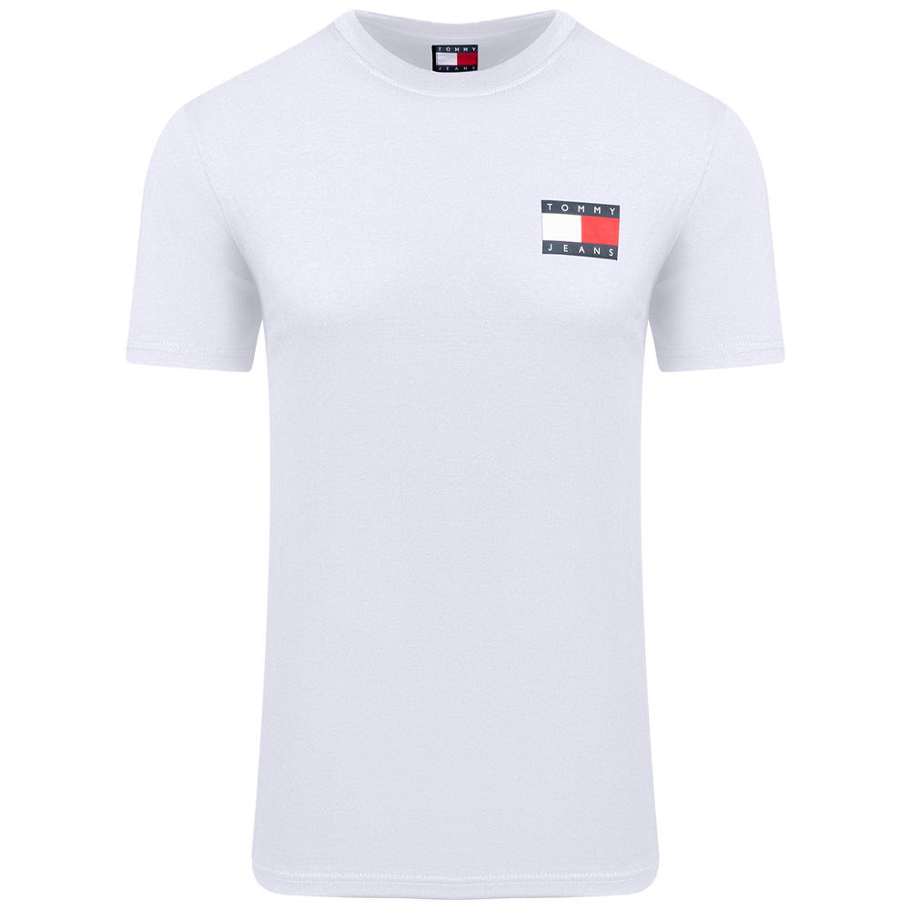 Tommy Jeans Λευκό T-shirt C Neck - DM0DM20740