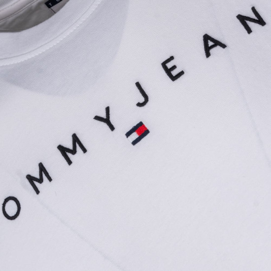 Tommy Jeans Λευκό T-shirt C Neck - DM0DM20744