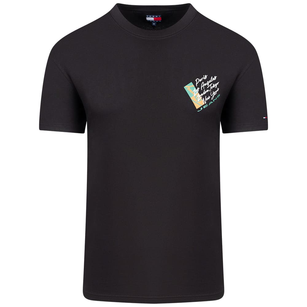 Tommy Jeans Μαύρο T-shirt C Neck - DM0DM22533