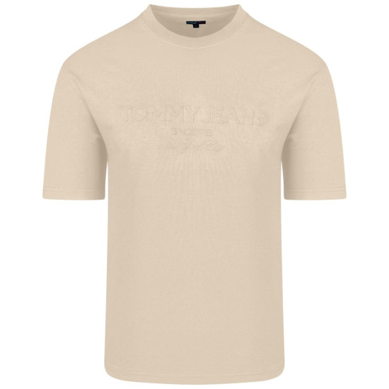 Tommy Jeans Μπεζ T-shirt C Neck - DM0DM22545