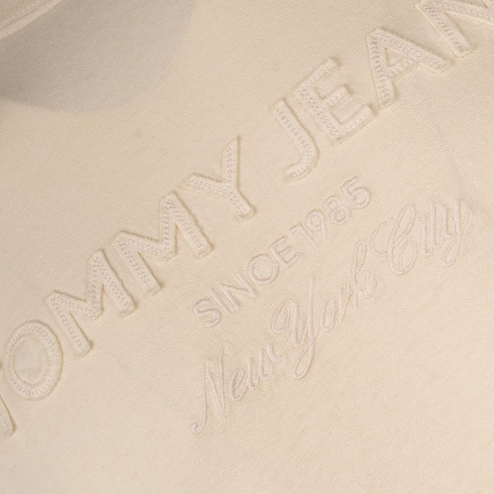 Tommy Jeans Μπεζ T-shirt C Neck - DM0DM22545