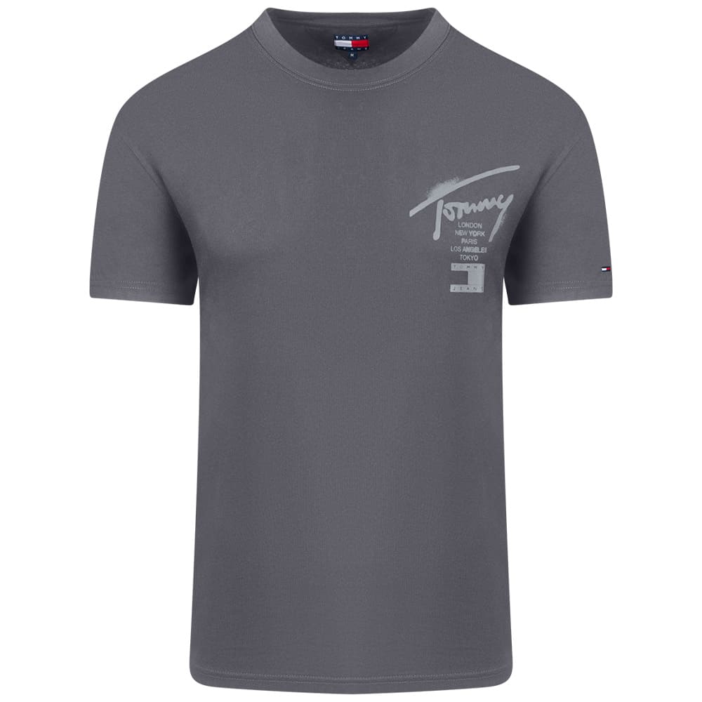 Tommy Jeans Γκρι T-shirt C Neck - DM0DM22553