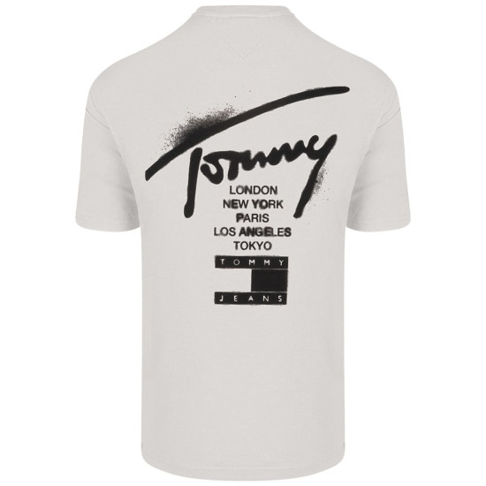 Tommy Jeans Εκρού T-shirt C Neck - DM0DM22553
