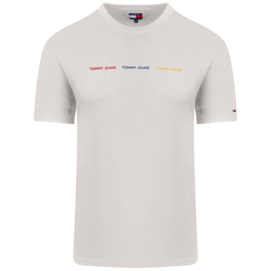 Tommy Jeans Εκρού T-shirt C Neck - DM0DM23180