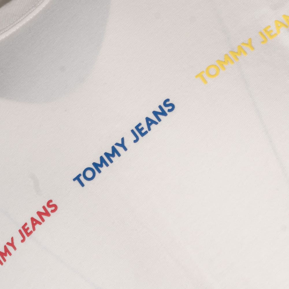 Tommy Jeans Εκρού T-shirt C Neck - DM0DM23180