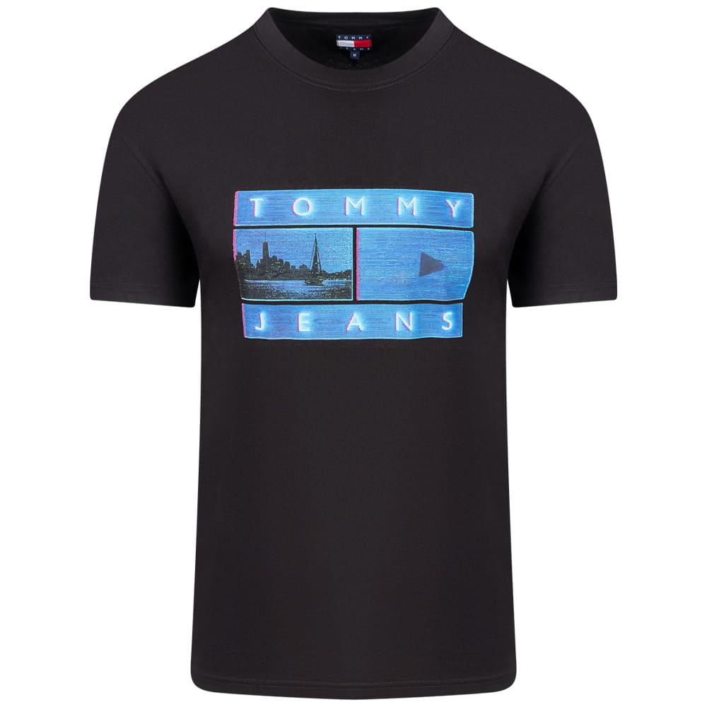 Tommy Jeans Μαύρο T-shirt C Neck - DM0DM23191