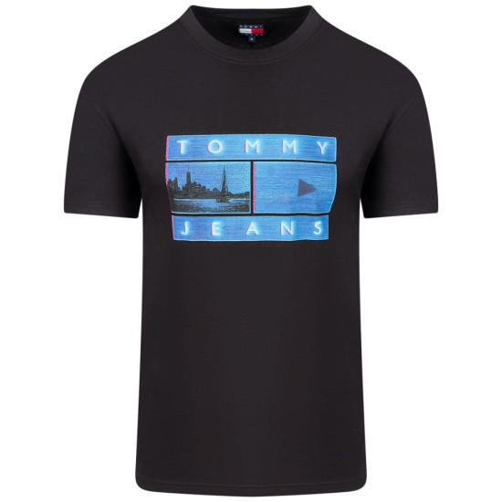 Tommy Jeans Μαύρο T-shirt C Neck - DM0DM23191