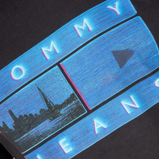 Tommy Jeans Μαύρο T-shirt C Neck - DM0DM23191