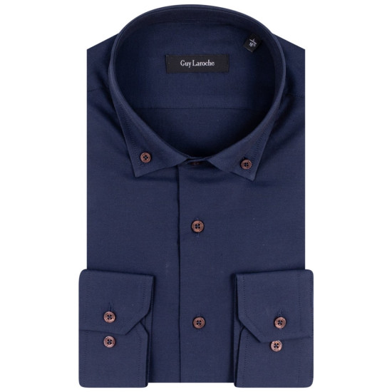Guy Laroche Μπλε Πουκάμισο Regular Fit Button Down - GLDW28714/BD