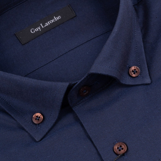 Guy Laroche Μπλε Πουκάμισο Regular Fit Button Down - GLDW28714/BD