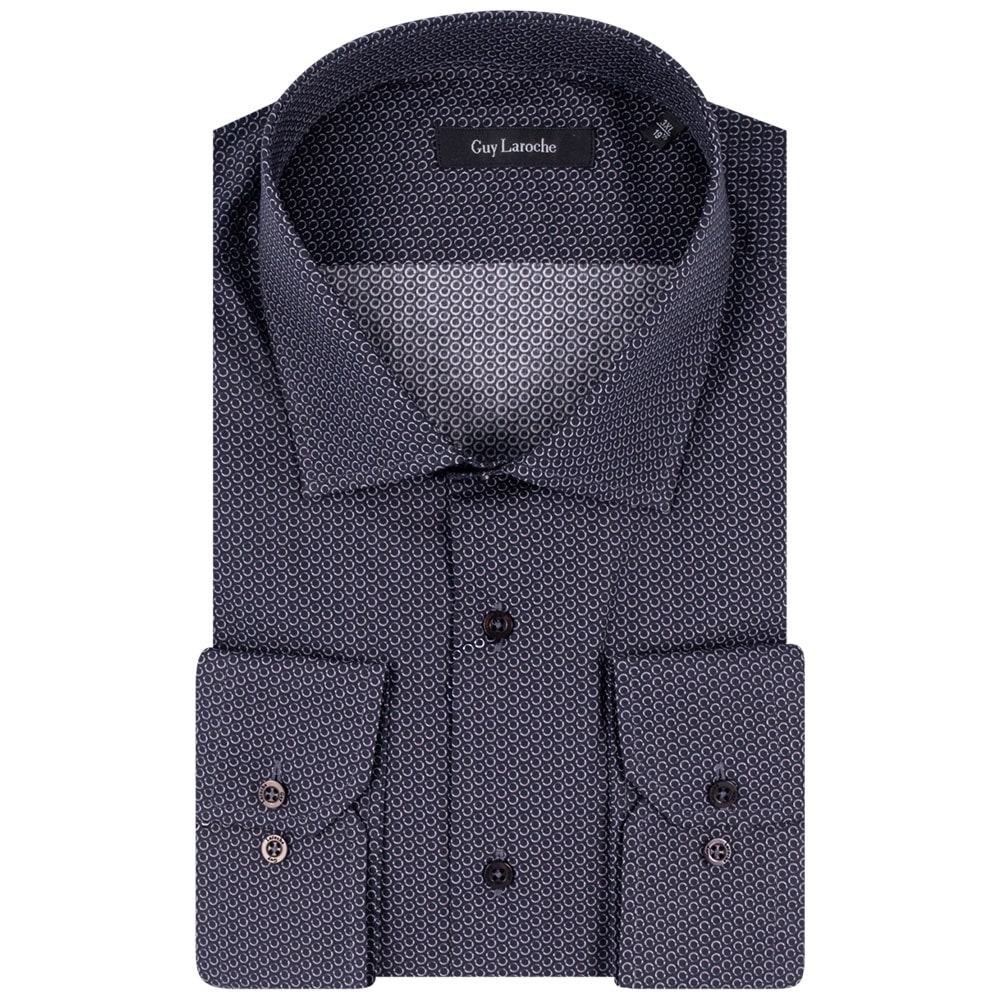 Guy Laroche Μαύρο Πουκάμισο Με Σχέδιο Regular Fit - GLDW28720/CL