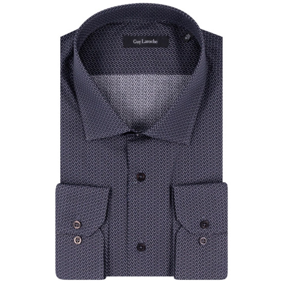 Guy Laroche Μαύρο Πουκάμισο Με Σχέδιο Regular Fit - GLDW28720/CL