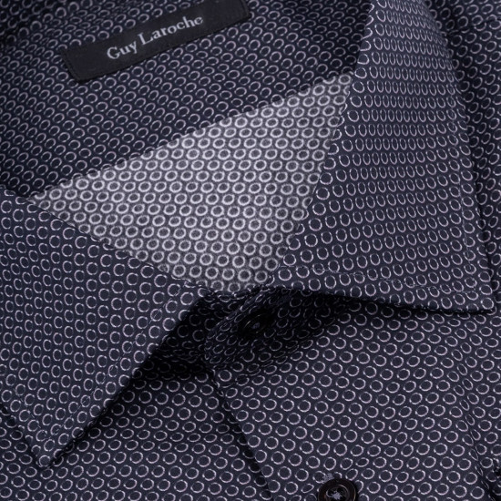 Guy Laroche Μαύρο Πουκάμισο Με Σχέδιο Regular Fit - GLDW28720/CL