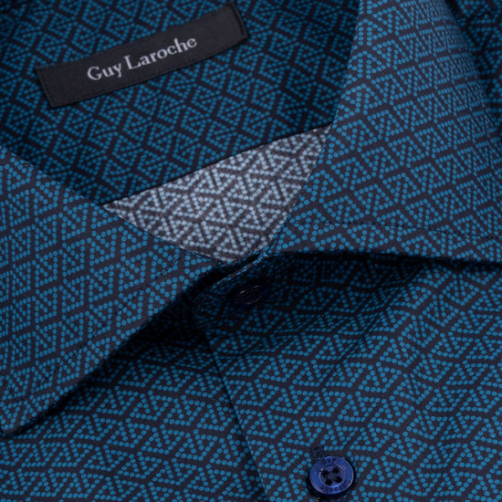 Guy Laroche Μαύρο Πουκάμισο Με Σχέδιο Slim Fit - GLDW28729/SL