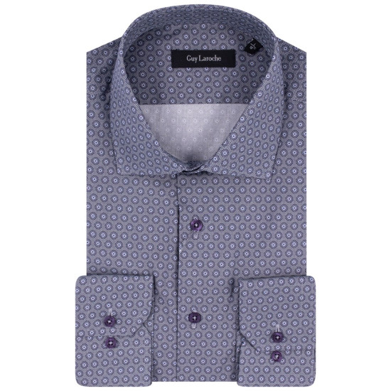 Guy Laroche Γκρι Πουκάμισο Με Σχέδιο Regular Fit - GLDW28733/CL