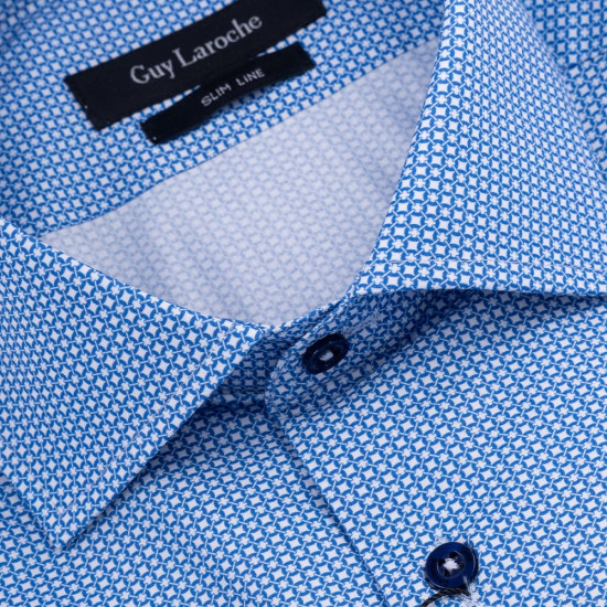 Guy Laroche Γαλάζιο Πουκάμισο Με Σχέδιο Regular Fit - GLES18342A/CL-1