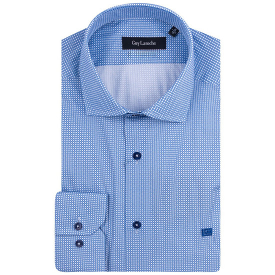 Guy Laroche Γαλάζιο Πουκάμισο Με Σχέδιο Regular Fit - GLES18342A/CL-1
