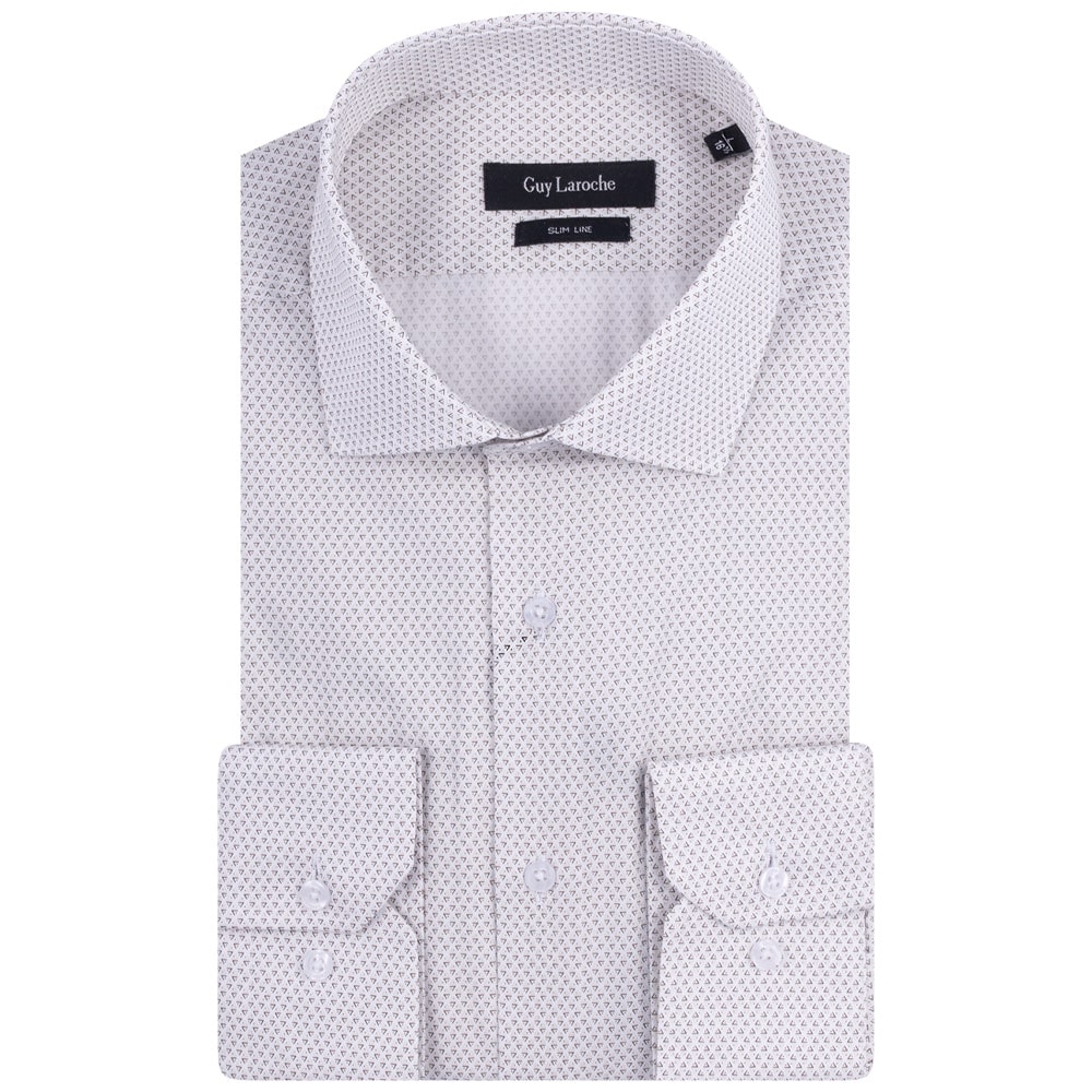 Guy Laroche Λευκό Πουκάμισο Με Σχέδιο Slim Fit - GLES18344B/SL