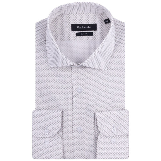 Guy Laroche Λευκό Πουκάμισο Με Σχέδιο Slim Fit - GLES18344B/SL