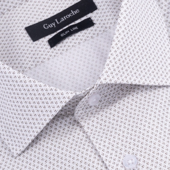 Guy Laroche Λευκό Πουκάμισο Με Σχέδιο Slim Fit - GLES18344B/SL