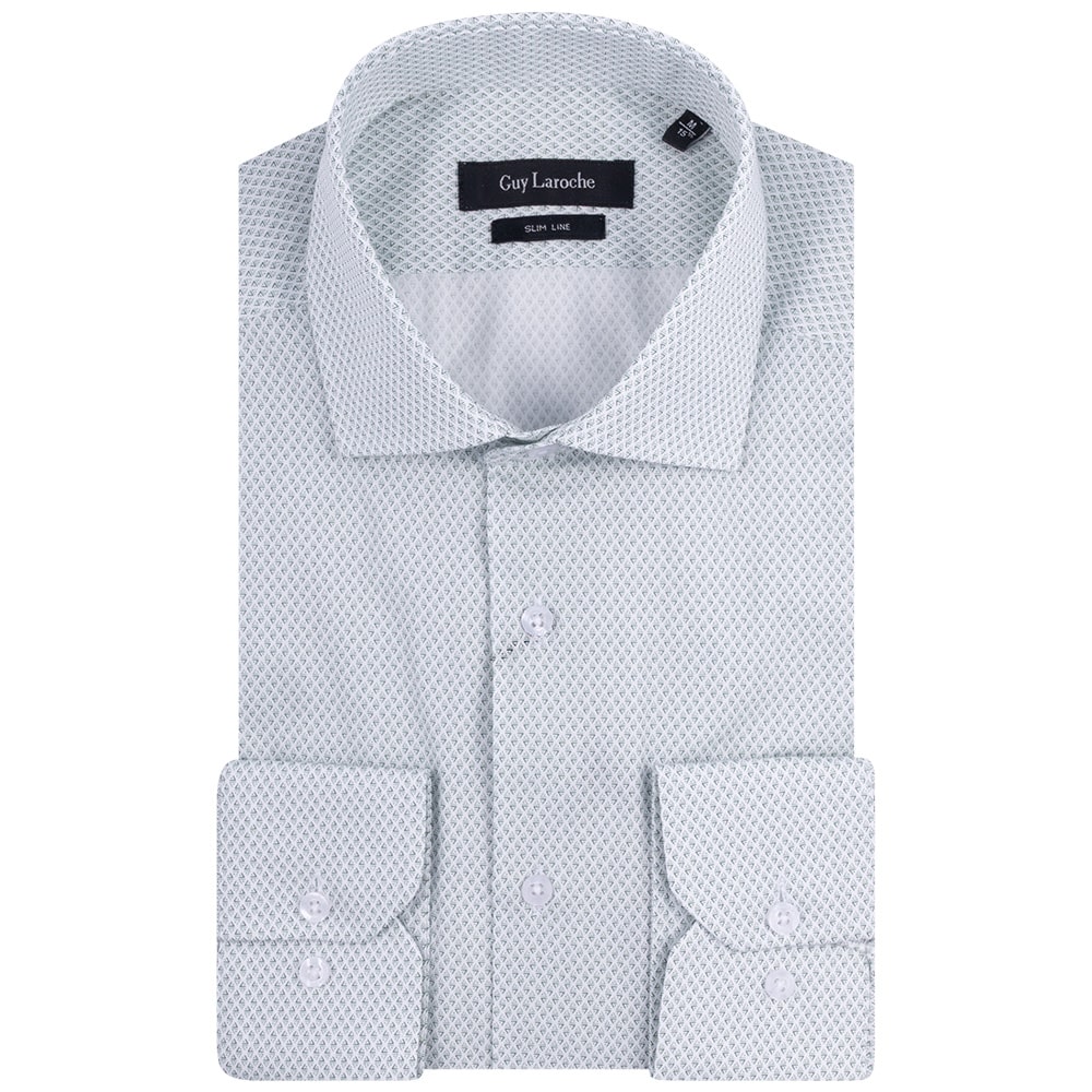 Guy Laroche Λευκό Πουκάμισο Με Σχέδιο Slim Fit - GLES18344B/SL
