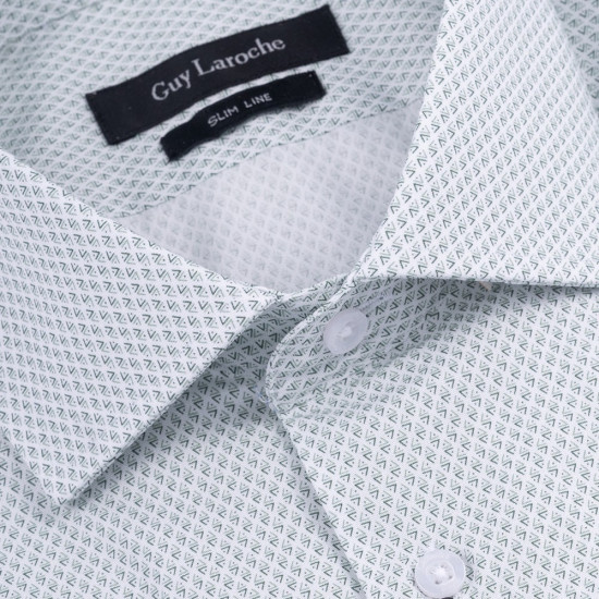 Guy Laroche Λευκό Πουκάμισο Με Σχέδιο Slim Fit - GLES18344B/SL