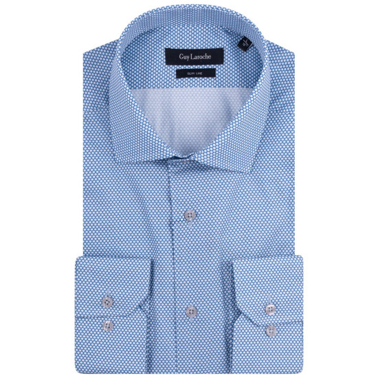 Guy Laroche Γαλάζιο Πουκάμισο Με Σχέδιο Slim Fit - GLES18740/SL