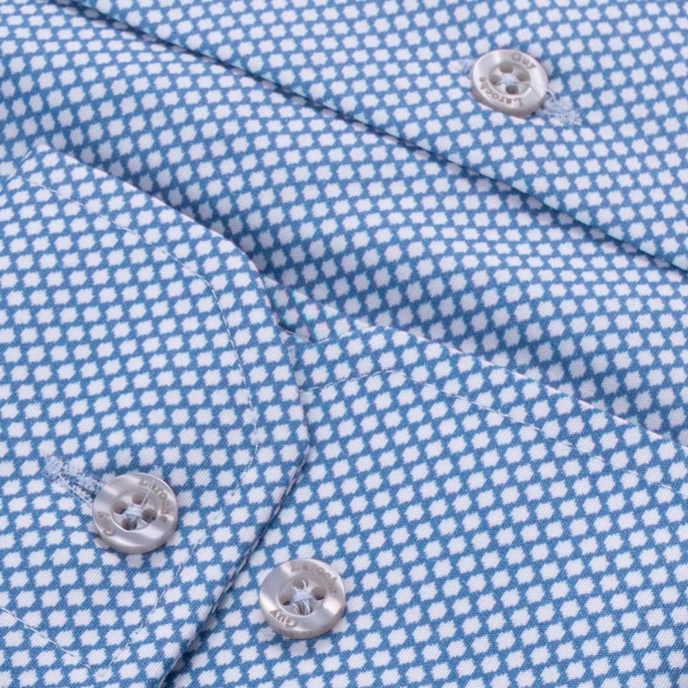 Guy Laroche Γαλάζιο Πουκάμισο Με Σχέδιο Slim Fit - GLES18740/SL