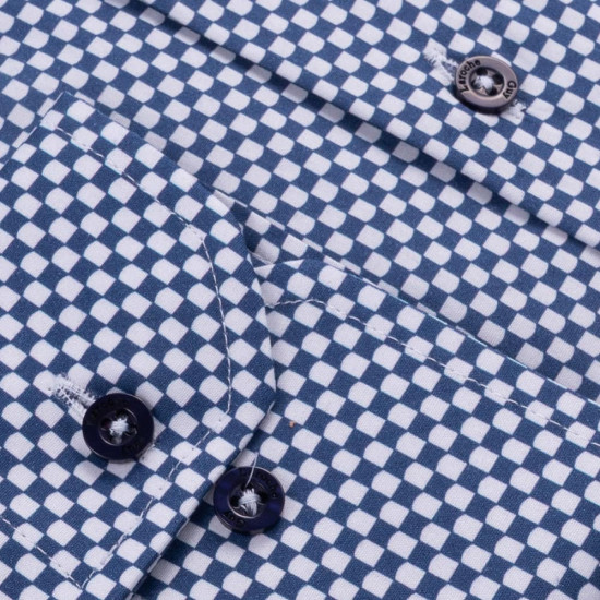 Guy Laroche Μπλε Πουκάμισο Καρό Regular Fit - GLES18747/CL