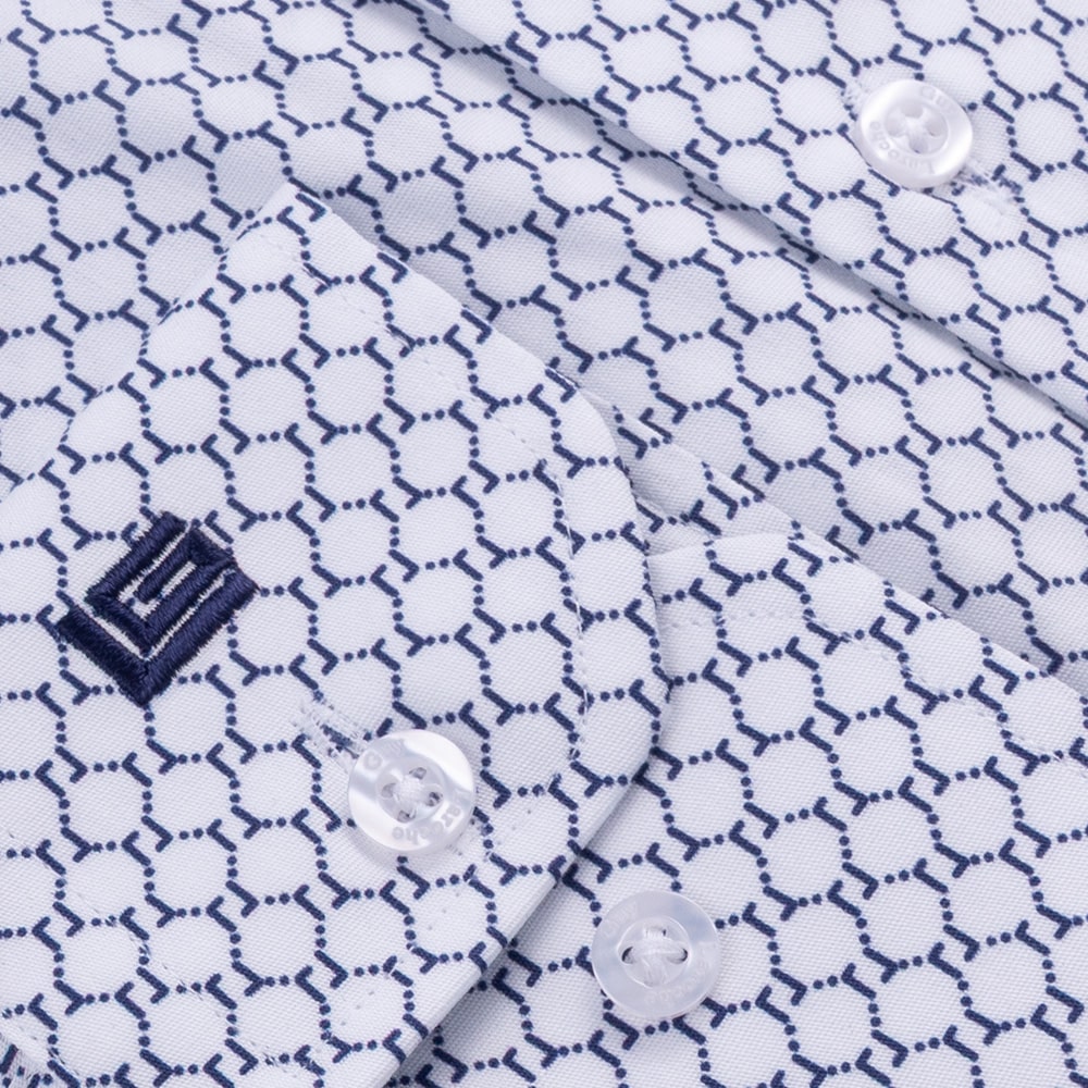 Guy Laroche Μπλε Πουκάμισο Με Σχέδιο Slim Fit - GLES18748A/SL