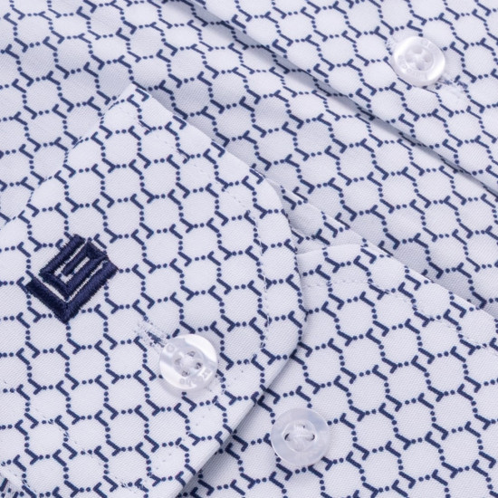 Guy Laroche Μπλε Πουκάμισο Με Σχέδιο Regular Fit - GLES18748A/CL