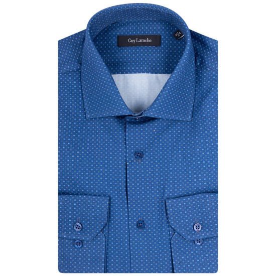 Guy Laroche Μπλε Πουκάμισο Με Μικροσχέδιο - GLEW28716/CL-1