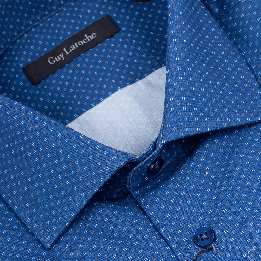 Guy Laroche Μπλε Πουκάμισο Με Μικροσχέδιο - GLEW28716/CL-1