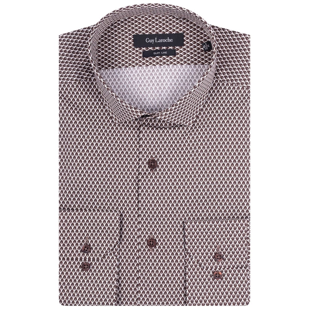 Guy Laroche Μπεζ Πουκάμισο Με Σχέδιο - GLEW28742/SLAND