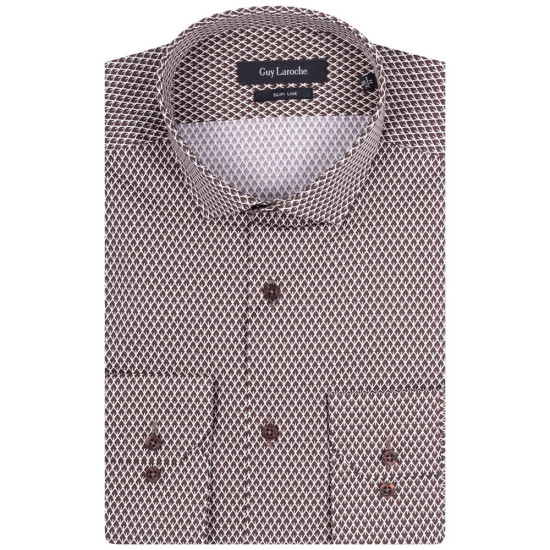 Guy Laroche Μπεζ Πουκάμισο Με Σχέδιο - GLEW28742/SLAND