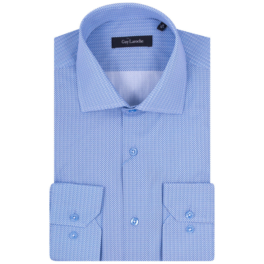 Guy Laroche Μπλε Πουκάμισο Με Μικροσχέδιο - GLFS18221/CL