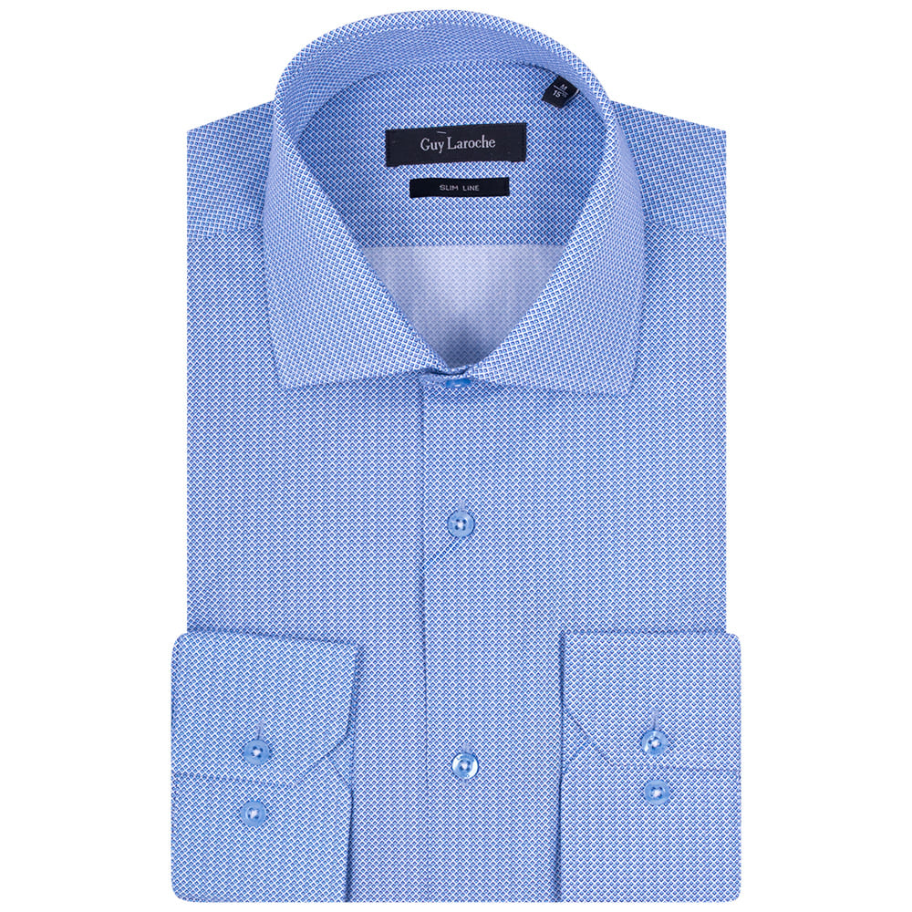 Guy Laroche Μπλε Πουκάμισο Με Μικροσχέδιο - GLFS18221/SL