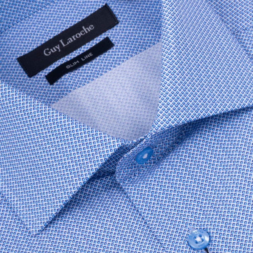 Guy Laroche Μπλε Πουκάμισο Με Μικροσχέδιο - GLFS18221/SL