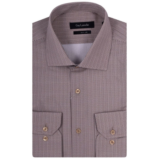 Guy Laroche Μπεζ Πουκάμισο Με Μικροσχέδιο - GLFS18222/SL