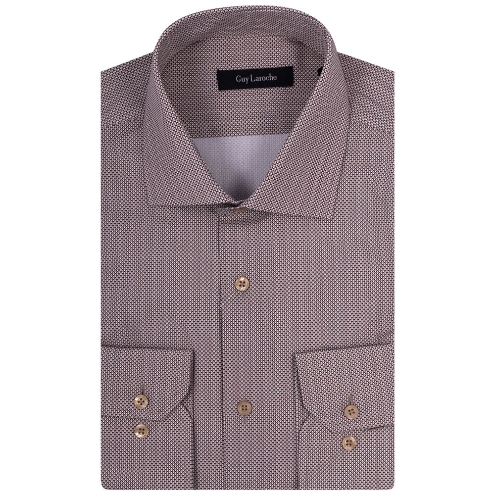 Guy Laroche Μπεζ Πουκάμισο Με Μικροσχέδιο - GLFS18222/CL