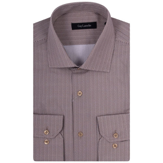 Guy Laroche Μπεζ Πουκάμισο Με Μικροσχέδιο - GLFS18222/CL