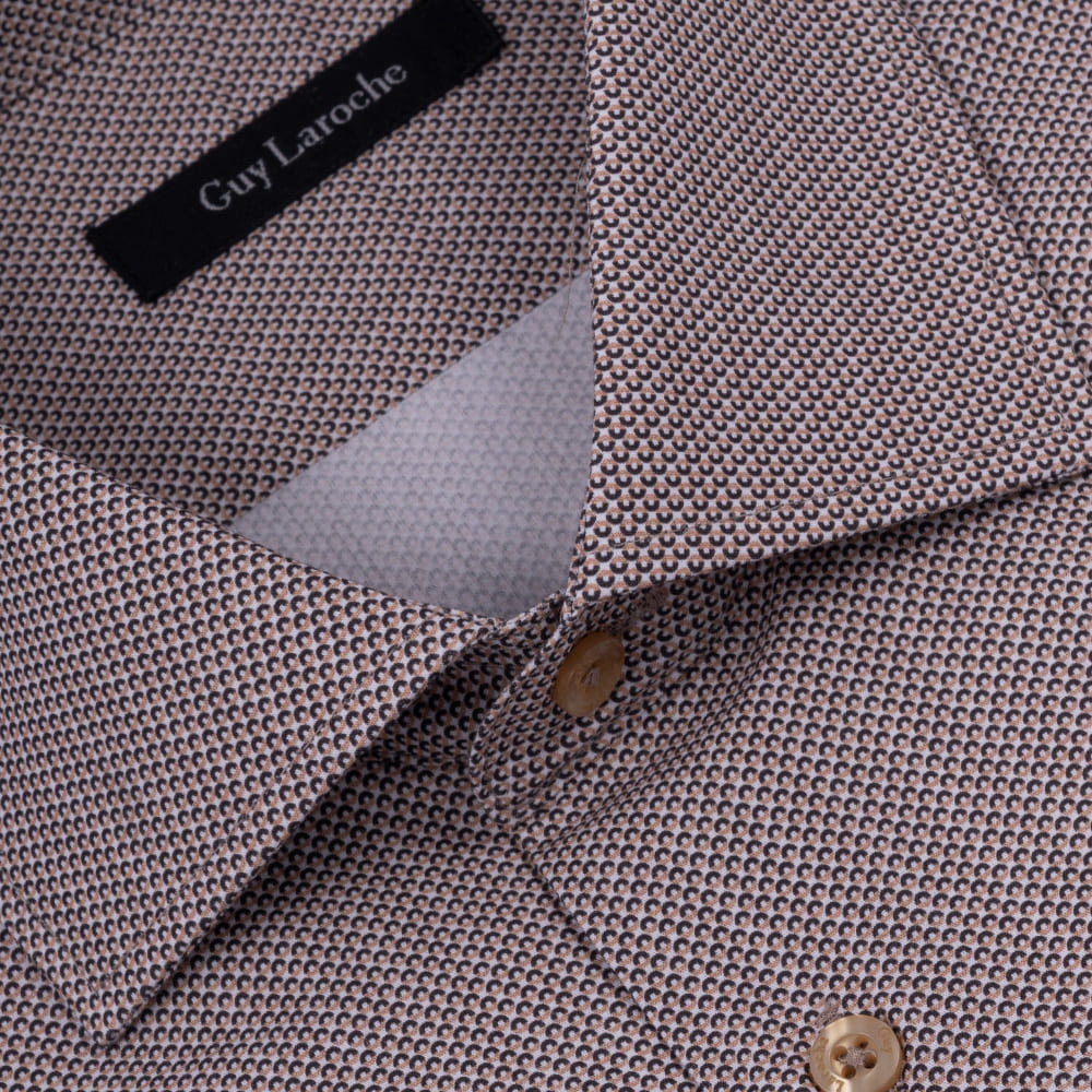 Guy Laroche Μπεζ Πουκάμισο Με Μικροσχέδιο - GLFS18222/CL