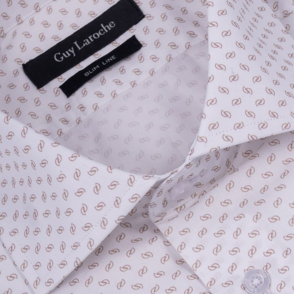 Guy Laroche Λευκό Πουκάμισο Με Μικροσχέδιο - GLFS18719/SL