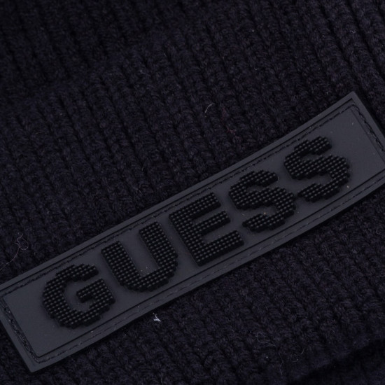 GUESS Μαύρος Σκούφος - GU0ACAM9583POL010000