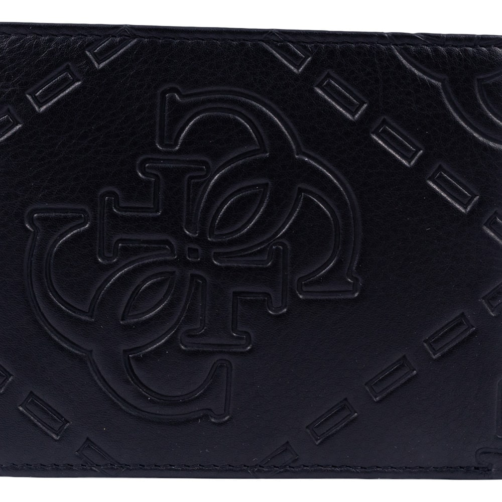 GUESS Μαύρο Πορτοφόλι 100% Leather - GU0ACSMBOMGLEA200000