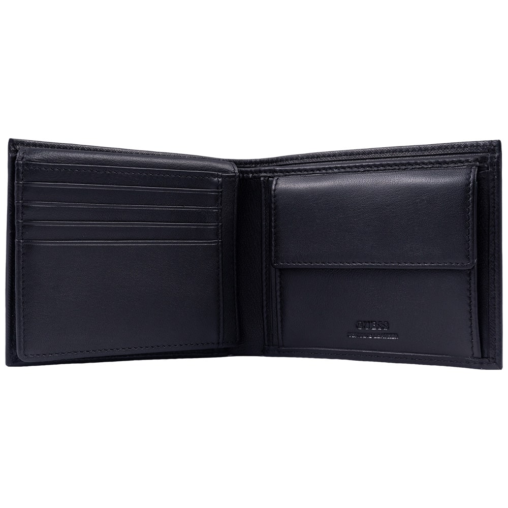 GUESS Μαύρο Πορτοφόλι 100% Leather - GU0ACSMCSLELEA240000