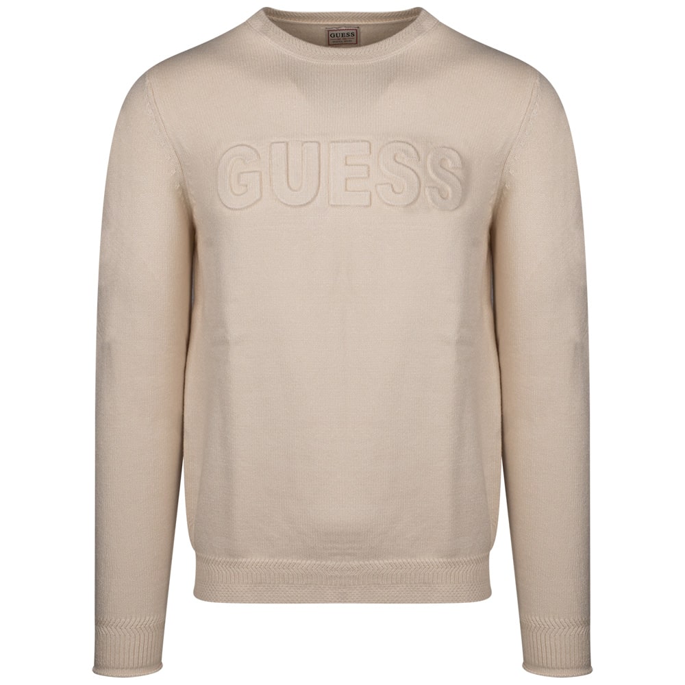 GUESS Μπεζ Πουλόβερ C Neck - GU0APM5BR35Z2ZK20000