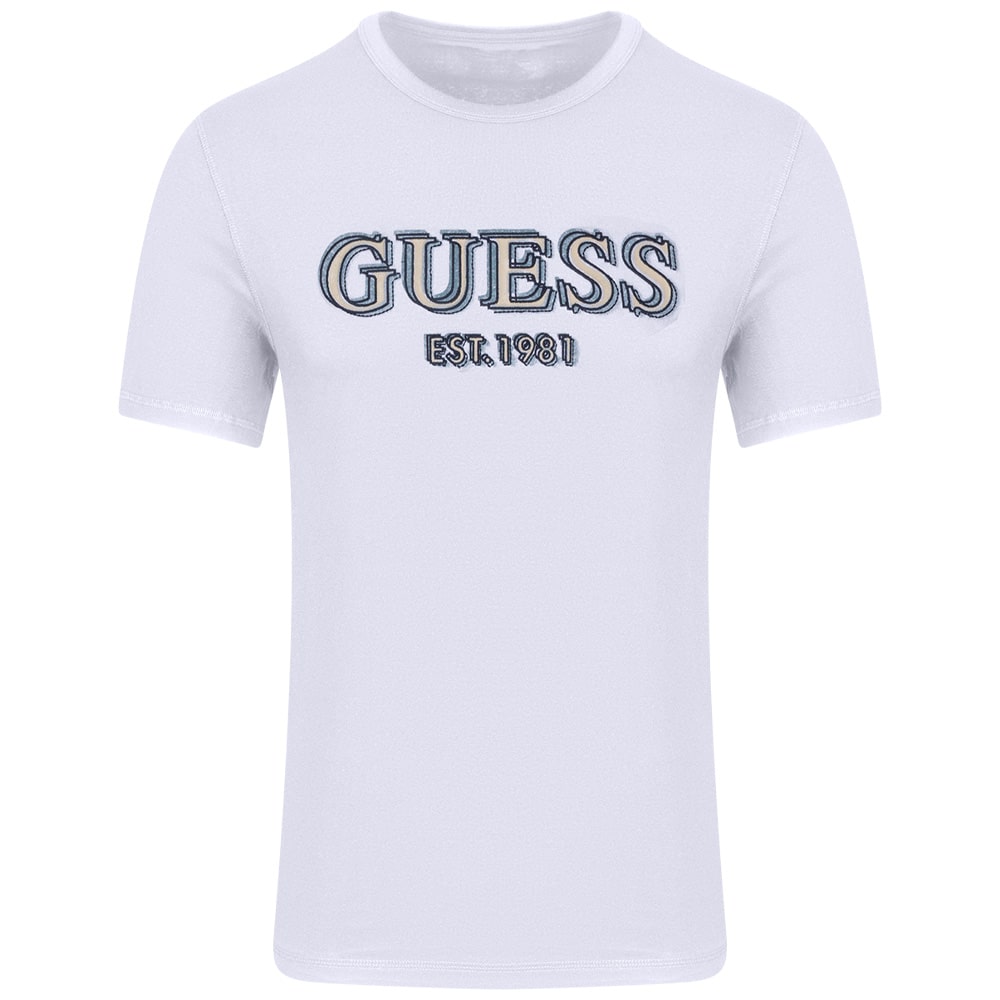 GUESS Λευκό T-shirt C Neck - GU0APM5GI07I3Z140000